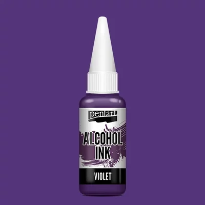 Cerneală pe bază de alcool Pentart, Media ink, cerneală lichidă, 20 ml - violet