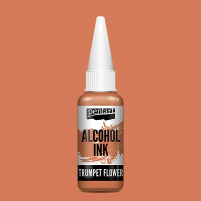 Cerneală pe bază de alcool Pentart, Media ink, cerneală lichidă, 20 ml - floarea trompetei