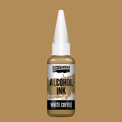 Cerneală pe bază de alcool Pentart, Media ink, cerneală lichidă, 20 ml - cafea cu lapte