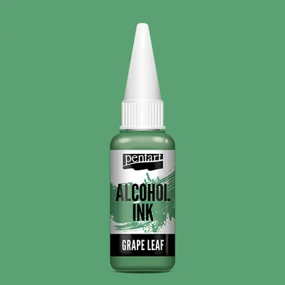 Cerneală pe bază de alcool Pentart, Media ink, cerneală lichidă, 20 ml - frunză de vie