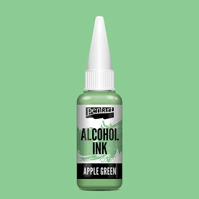 Cerneală pe bază de alcool Pentart, Media ink, cerneală lichidă, 20 ml - verde măr