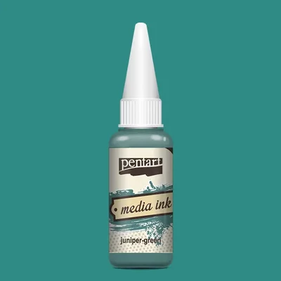 Cerneală pe bază de alcool Pentart, Media ink, cerneală lichidă, 20 ml - ienupăr