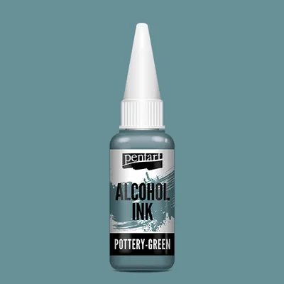 Cerneală pe bază de alcool Pentart, Media ink, cerneală lichidă, 20 ml - verde ceramică