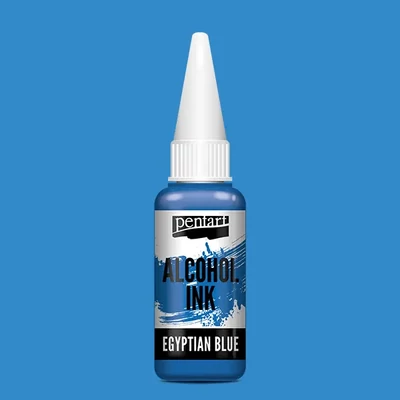 Cerneală pe bază de alcool Pentart, Media ink, cerneală lichidă, 20 ml - albastru egiptean