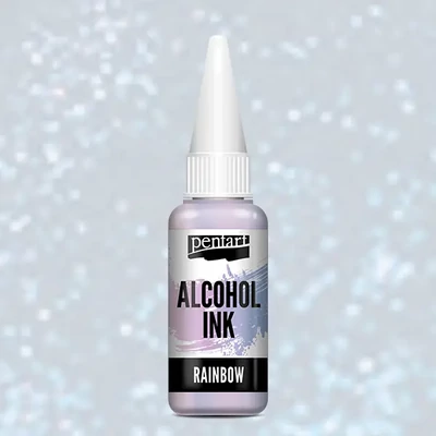 Cerneală pe bază de alcool Pentart, Media ink, cerneală lichidă, 20 ml - curcubeu
