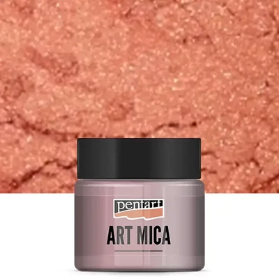 Pentart Art Mica pudră pigmentată strălucitoare, 9 g - roz-piersic