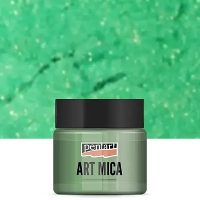 Pentart Art Mica pudră pigmentată strălucitoare, 9 g - verde-auriu