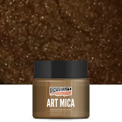 Pentart Art Mica pudră pigmentată strălucitoare, 9 g - maro-auriu