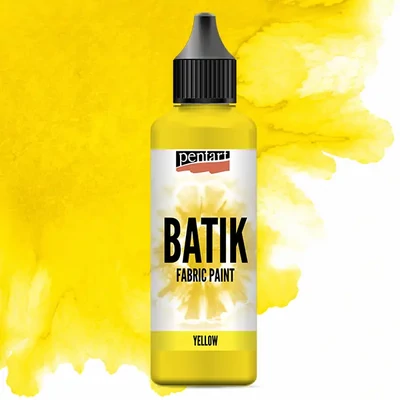 Vopsea pentru batik Pentart, vopsea pentru textile, 80 ml – galben