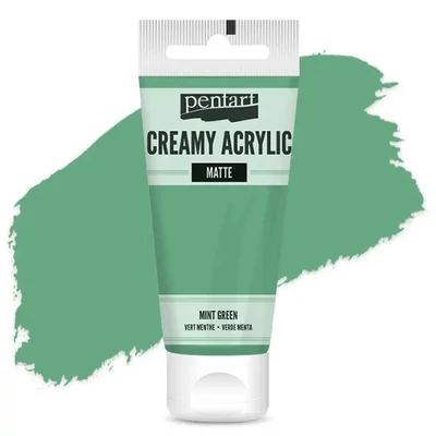 Vopsea cremoasă acrilică Pentart, mată , 60 ml - verde mentă