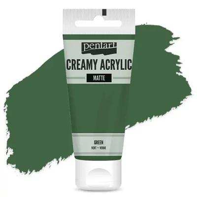 Vopsea cremoasă acrilică Pentart, mată , 60 ml - verde