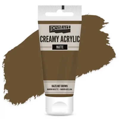Vopsea cremoasă acrilică Pentart, mată , 60 ml - maro deschis