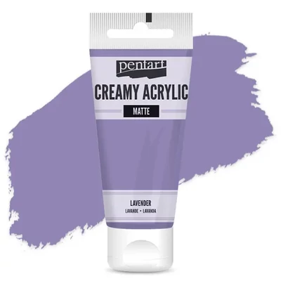 Vopsea cremoasă acrilică Pentart, mată , 60 ml - lavandă