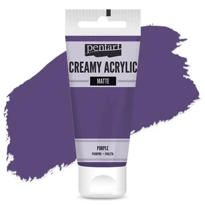 Vopsea cremoasă acrilică Pentart, mată , 60 ml - violet