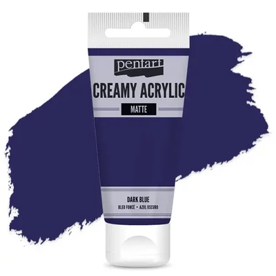 Vopsea cremoasă acrilică Pentart, mată , 60 ml - albastru închis