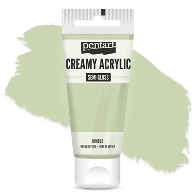 Vopsea cremoasă acrilică Pentart, lucios ca mătasea, 60 ml - nor de ploaie