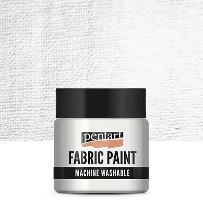 Vopsea textilă Pentart, 50 ml – alb perlat