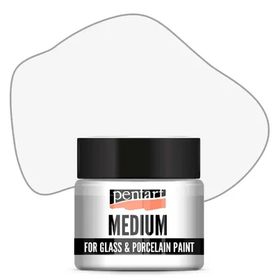 Vopsea Pentart pe bază de apă pentru sticlă și porțelan, 30 ml – mediu