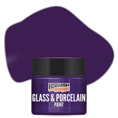 Vopsea pe bază de apă pentru sticlă și porțelan Pentart , 30 ml – violet