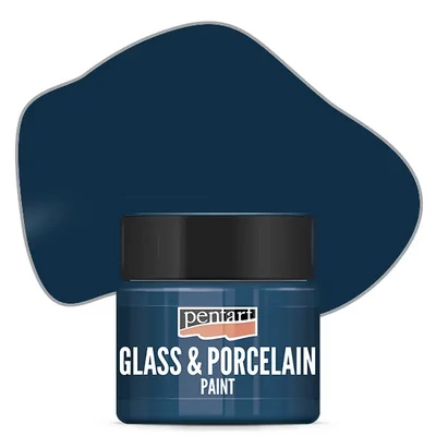 Vopsea pe bază de apă pentru sticlă și porțelan Pentart , 30 ml – turcoaz