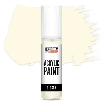 Vopsea acrilică lucioasă Pentart, 20 ml - fildeș