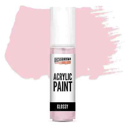 Vopsea acrilică lucioasă Pentart, 20 ml - roz