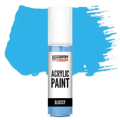 Vopsea acrilică lucioasă Pentart, 20 ml - albastru deschis