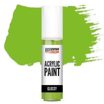 Vopsea acrilică lucioasă Pentart, 20 ml - verde de măr