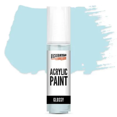 Vopsea acrilică lucioasă Pentart, 20 ml - albastru gheață
