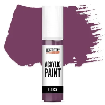 Vopsea acrilică lucioasă Pentart, 20 ml - violet