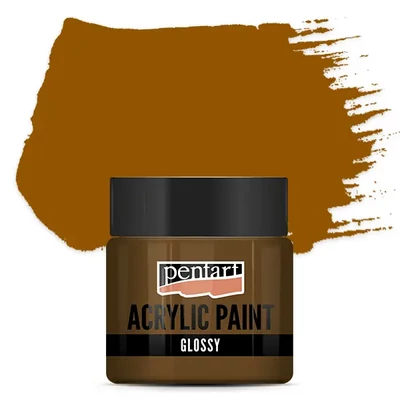 Vopsea acrilică lucioasă Pentart, 50 ml – maro deschis