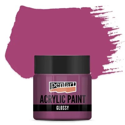 Vopsea acrilică lucioasă Pentart, 50 ml –malva