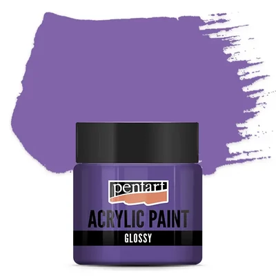 Vopsea acrilică lucioasă Pentart, 50 ml –de culoarea florii de violetă