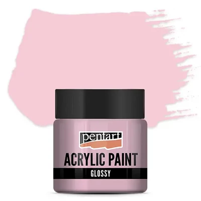 Vopsea acrilică lucioasă Pentart, 50 ml – roz