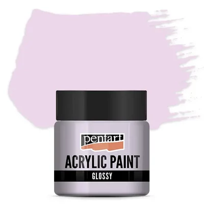 Vopsea acrilică lucioasă Pentart, 50 ml – violet pastel