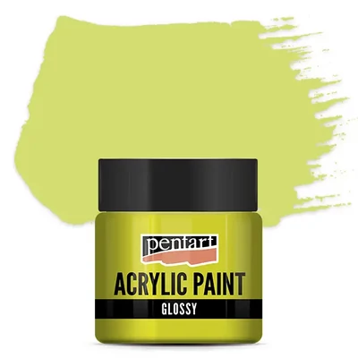 Vopsea acrilică lucioasă Pentart, 50 ml – verde lime