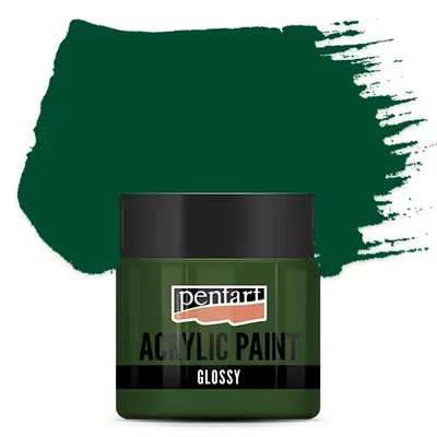 Vopsea acrilică lucioasă Pentart, 50 ml –verde pin