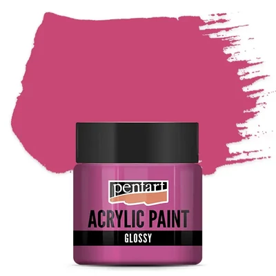Vopsea acrilică lucioasă Pentart, 50 ml – magenta