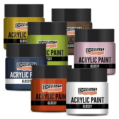 Vopsea acrilică lucioasă Pentart, 50 ml – în diverse culori