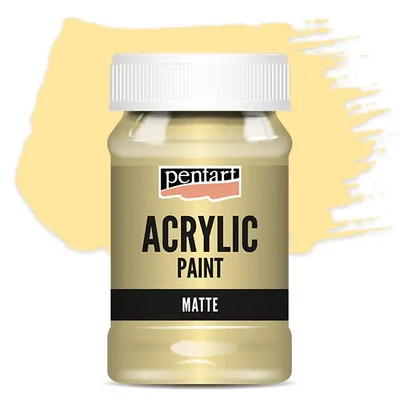 Vopsea acrilică Pentart mată, 100 ml - cafea cu lapte