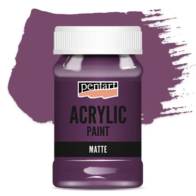 Vopsea acrilică Pentart mată, 100 ml - violet