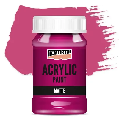 Vopsea acrilică Pentart mată, 100 ml - magenta