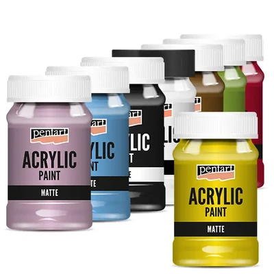 Vopsea acrilică Pentart mată, 100 ml - in diverse culori