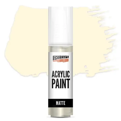 Vopsea acrilică Pentart mată, 20 ml - fildeș