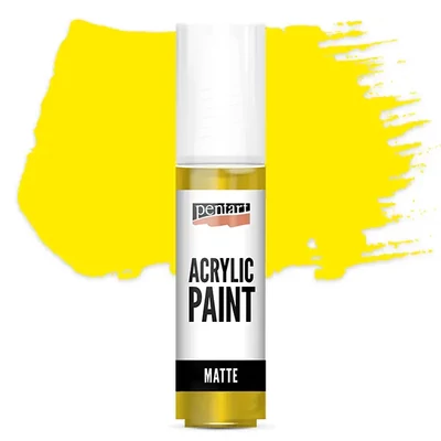 Vopsea acrilică Pentart mată, 20 ml - galben
