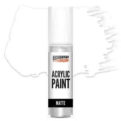 Vopsea acrilică Pentart mată, 20 ml - alb