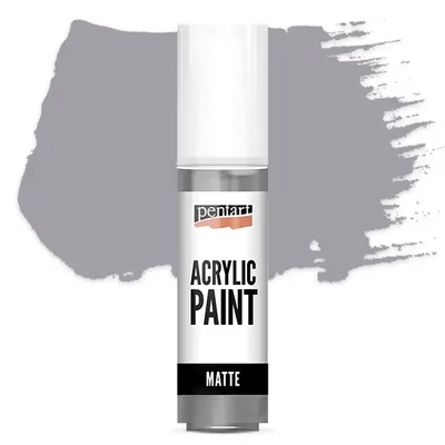 Vopsea acrilică Pentart mată, 20 ml - gri