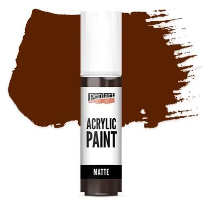 Vopsea acrilică Pentart mată, 20 ml - maro închis