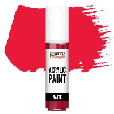 Vopsea acrilică Pentart mată, 20 ml - roșu