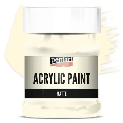 Vopsea acrilică Pentart mată , 230 ml - fildeș